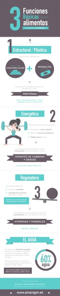 Infografía 3 Funciones básicas de los alimentos infografia