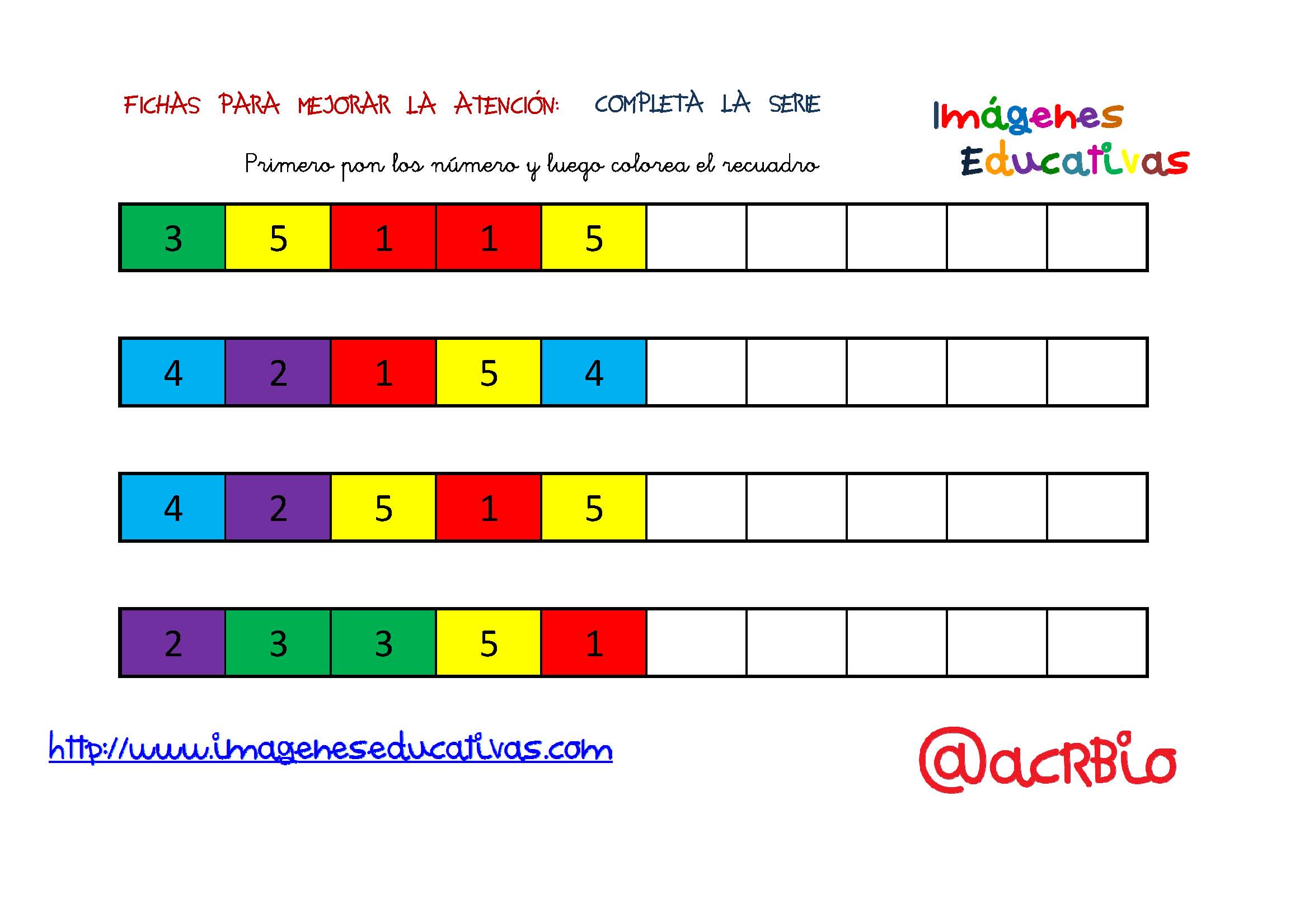 Series Num Ricas Con Colores Imagenes Educativas