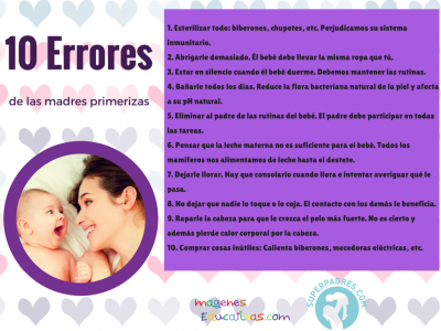 10 Errores de las madres primerizas