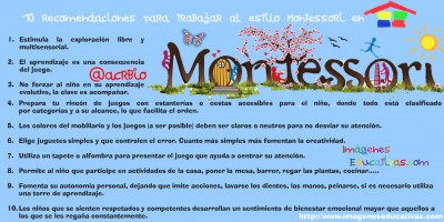 10 recomendaciones para trabajar al estilo Montessori en nuestra casa