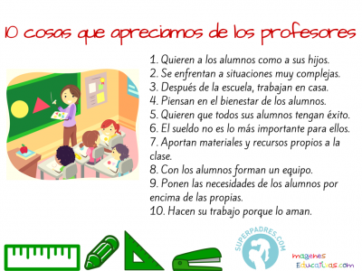 10 Cosas que apreciamos de los profesores