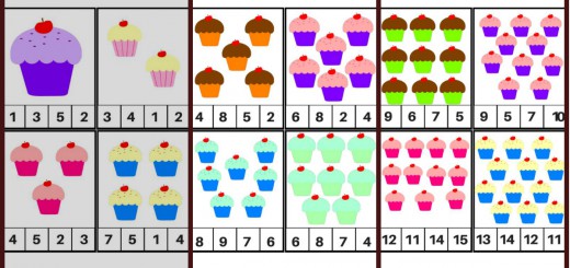 Tarjetas para aprender los números, Motivos Cupcakes Portada