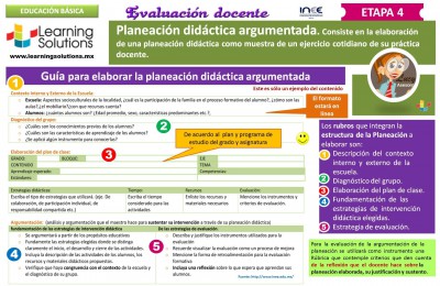 Etapa guía para preparar una Planeación Didáctica Argumentada