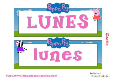 Tarjetas días semana Peppa Pig (1)