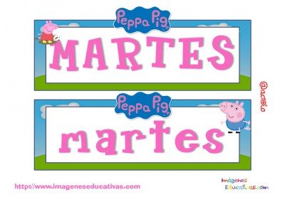 Tarjetas días semana Peppa Pig (2)