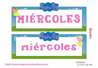 Tarjetas días semana Peppa Pig (3)