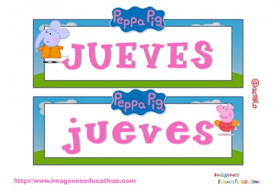 Tarjetas días semana Peppa Pig (4)