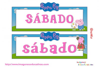 Tarjetas días semana Peppa Pig (6)