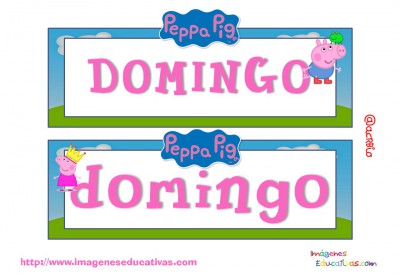 Tarjetas días semana Peppa Pig (7)