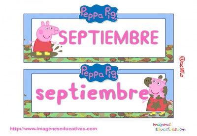 Tarjetas imprimibles Meses y estaciones Peppa Pig (10)