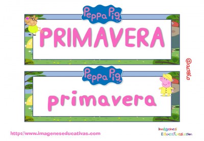 Tarjetas imprimibles Meses y estaciones Peppa Pig (16)