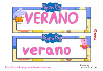 Tarjetas imprimibles Meses y estaciones Peppa Pig (17)