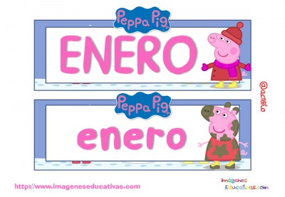 Tarjetas imprimibles Meses y estaciones Peppa Pig (2)