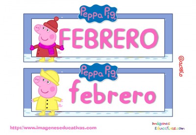 Tarjetas imprimibles Meses y estaciones Peppa Pig (3)