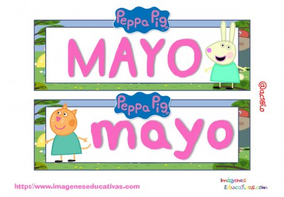 Tarjetas imprimibles Meses y estaciones Peppa Pig (6)