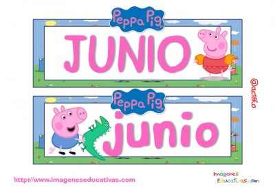 Tarjetas imprimibles Meses y estaciones Peppa Pig (7)