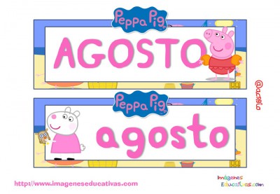 Tarjetas imprimibles Meses y estaciones Peppa Pig (9)