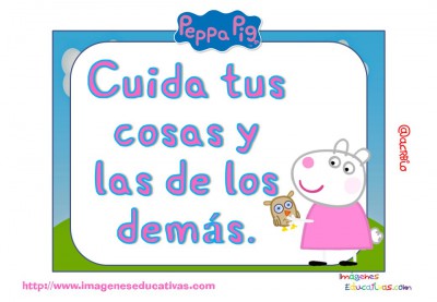 Tarjetas normas de clase Peppa Pig (4)