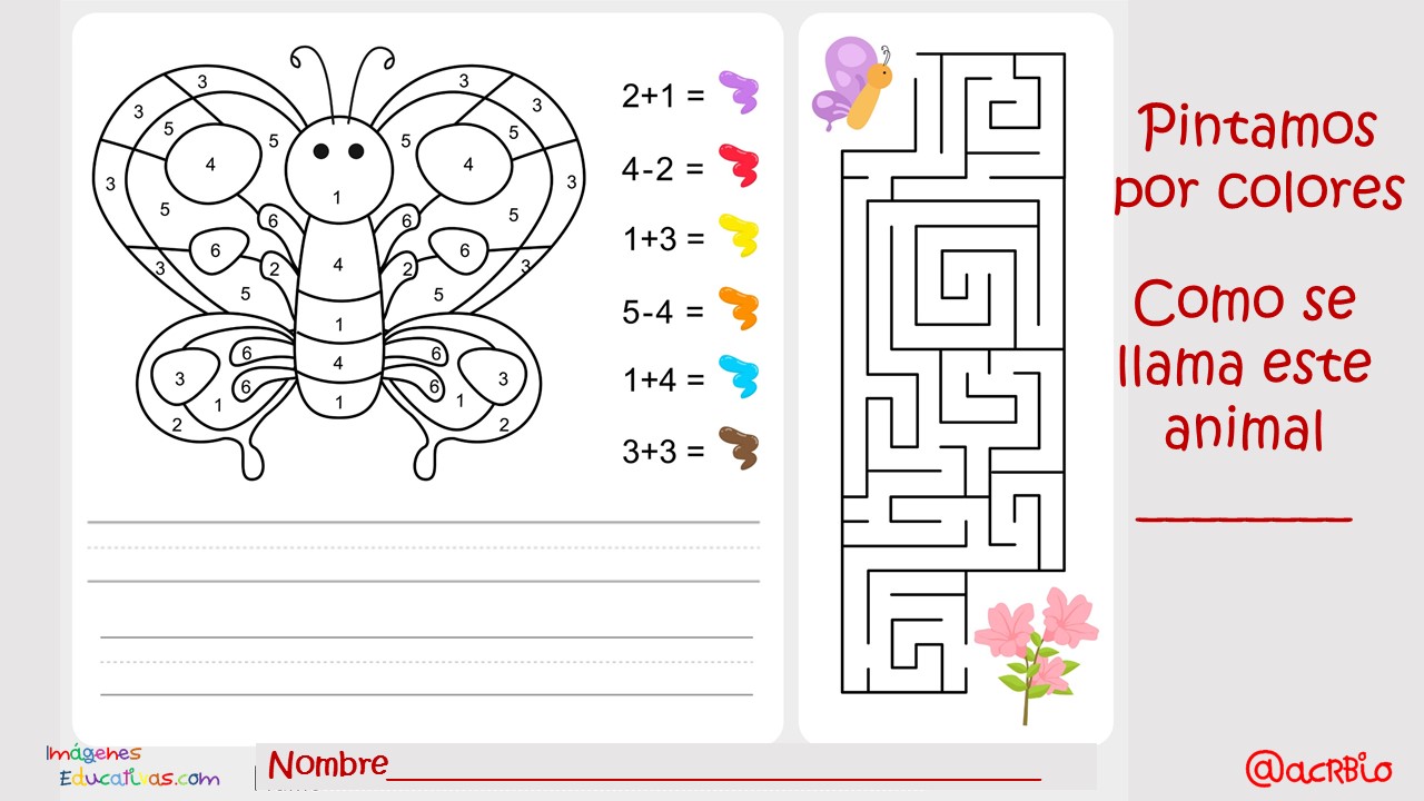 Pintamos por colores y números. Actividades matemáticas para colorear y