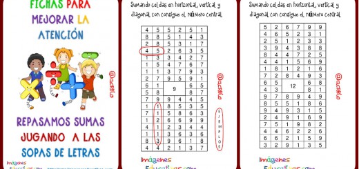 Sopas de Numeros Repasamos la suma Portada