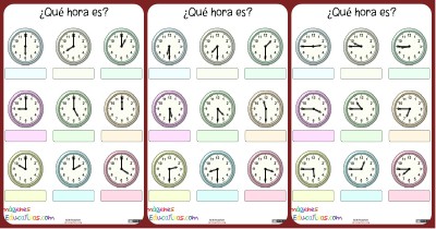 Trabaja las horas y los relojes Portada