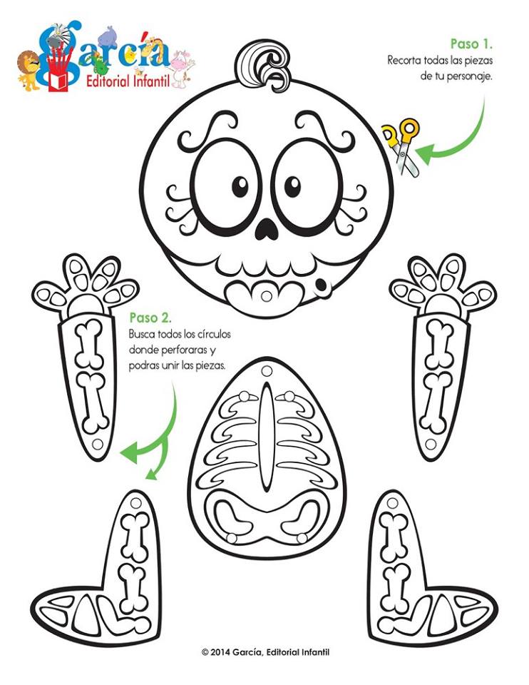 Dibujos para colorear el día de los muertos (37) - Imagenes Educativas