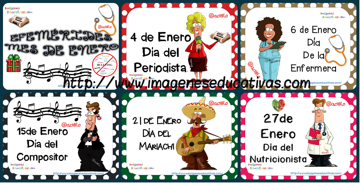 Efemérides Mes De Enero Diferentes Formatos Imagenes Educativas