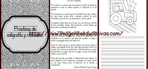 Librito para practicas Caligrafía y Redacción Portada