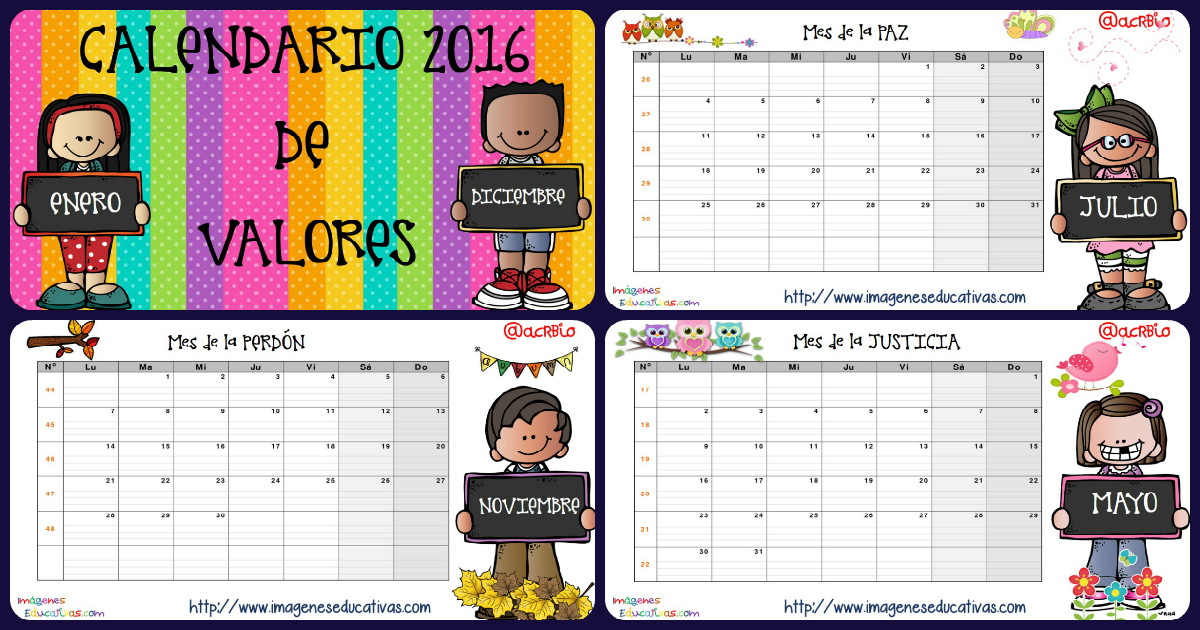 Calendario y planificador semanal Imágenes Educativas Listo para