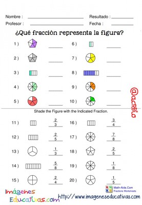 Fichas ejercicios de fracciones con figuras (10)