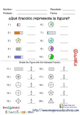 Fichas ejercicios de fracciones con figuras (12)