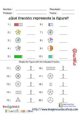 Fichas ejercicios de fracciones con figuras (4)