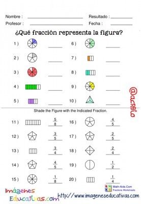 Fichas ejercicios de fracciones con figuras (6)