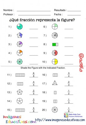 Fichas ejercicios de fracciones con figuras (8)