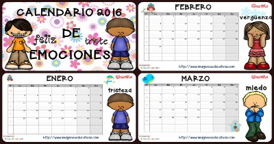 Calendario 2016 trabajamos las emociones PORTADA