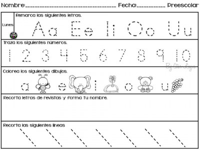 Semanario de actividades para preescolar actividades de refuerzo (1)