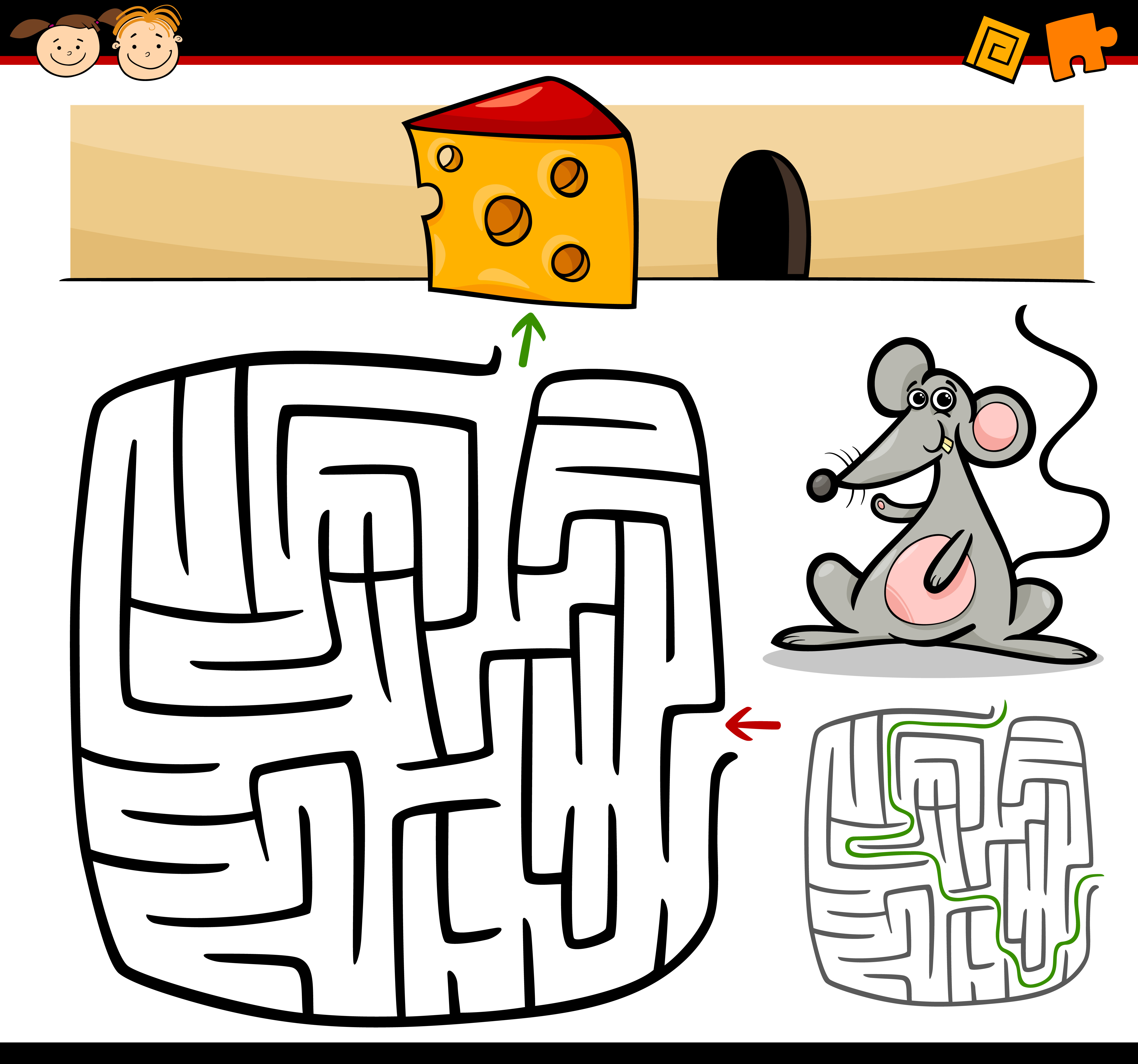 Cartoon Maze Or Labyrinth Game - Imagenes Educativas