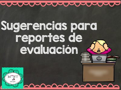 Sugerencias para los reportes de evaluación (1)