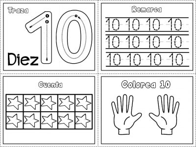 Grafomotricidad números del 1 al 10 (10)