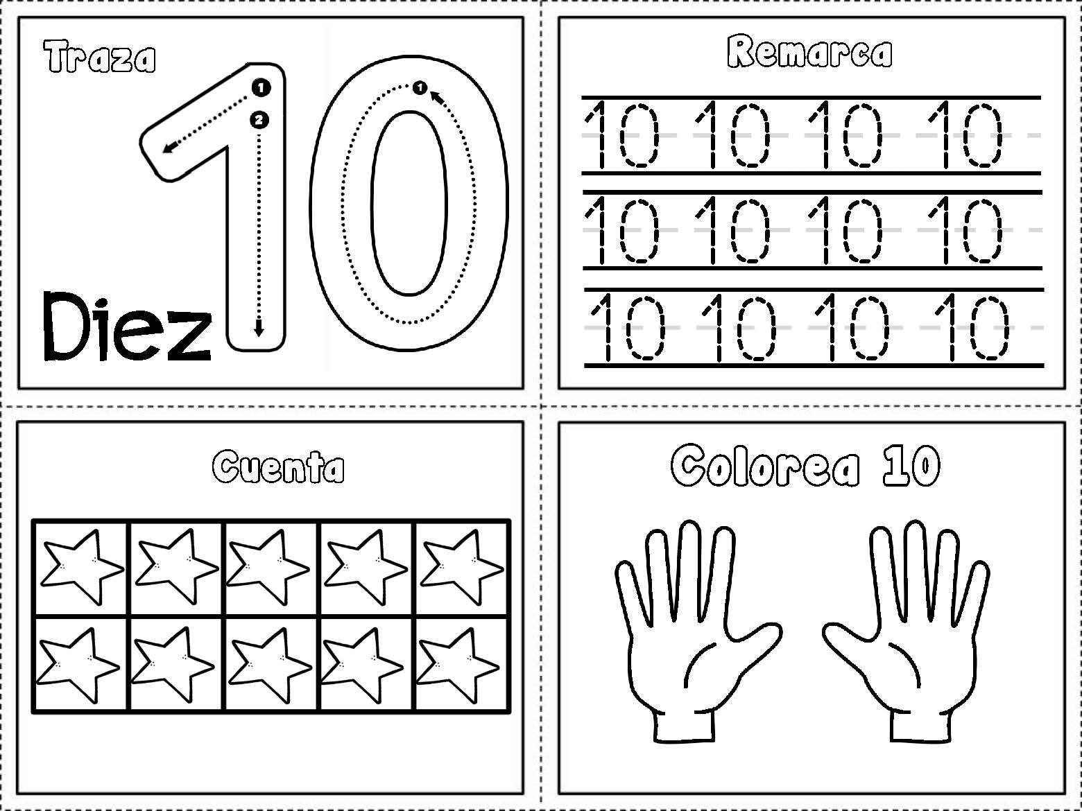 Grafomotricidad Números Del 1 Al 10 10 Imagenes Educativas 6316