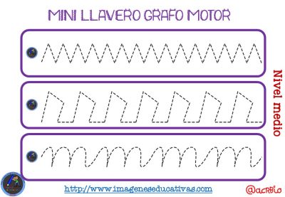 Llavero para trabajar la Grafomotricidad diferentes niveles (4)