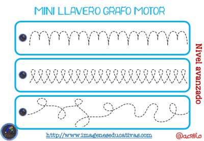 Llavero para trabajar la Grafomotricidad diferentes niveles (6)