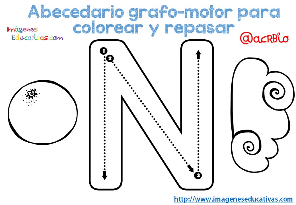 Abecedario Grafo Motor Para Colorear Y Repasar Imagenes Educativas