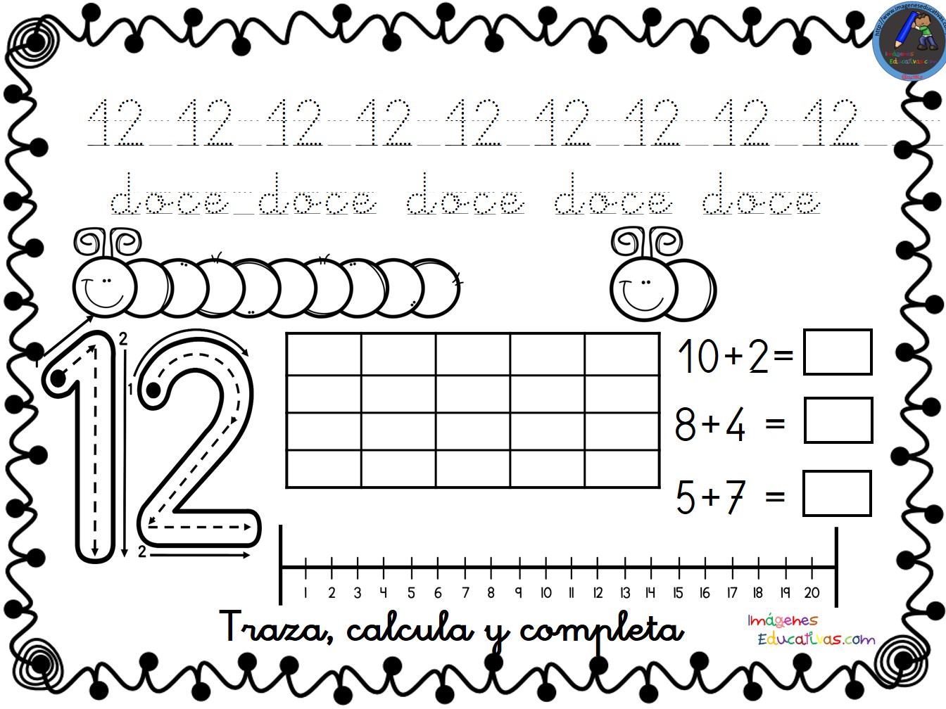 Colección De Fichas Para Trabajar Los Números Del 1 Al 30 12 Imagenes Educativas 1394