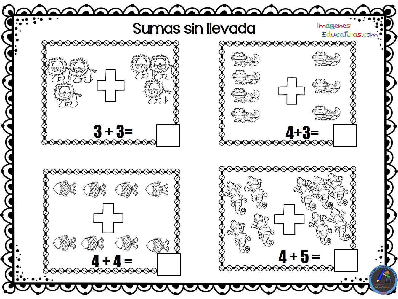 Fichas Para Practicar La Suma 2 Imagenes Educativas