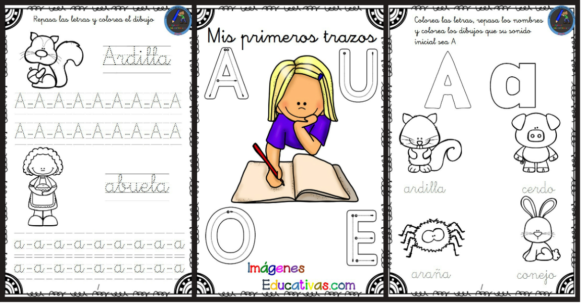 Mis Primeros Trazos Con Las Vocales PORTADA Imagenes Educativas