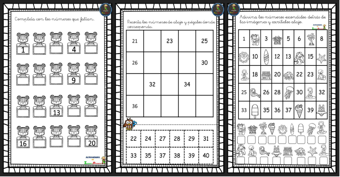 Las Series Num Rica Fichas Para Trabajar Imagenes Educativas