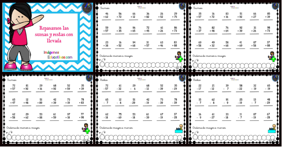 Repasamos Las Sumas Y Restas Con Llevada Imagenes Educativas