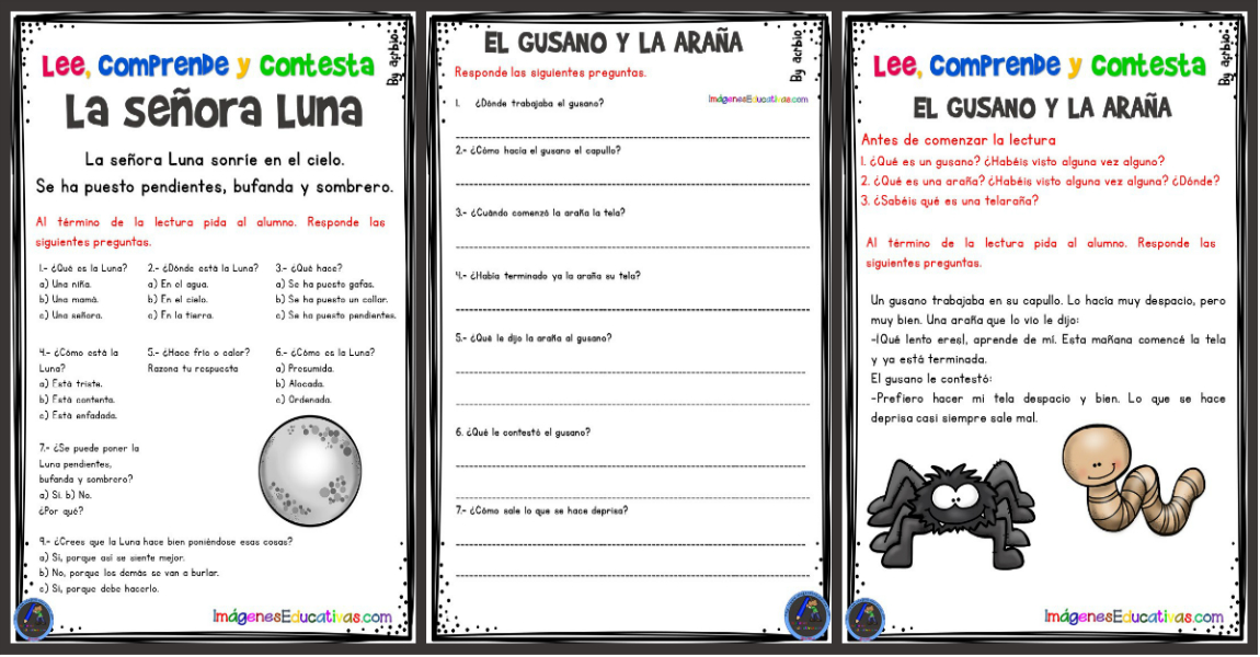 Actividades De Comprensi N Lectora Para Primer Ciclo De Primaria Y