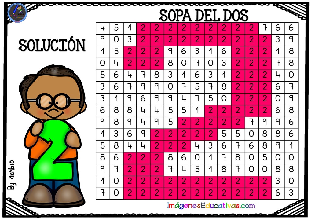 Sopa De N Meros Para Colorear Imagenes Educativas